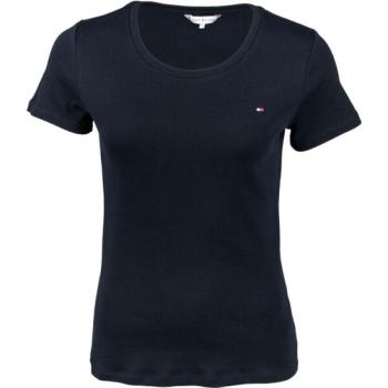 Tommy Hilfiger SLIM ROUND-NK TOP SS Női póló, sötétkék, méret kép