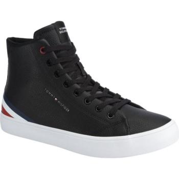 Tommy Hilfiger TH HI VULC CORE LTH Férfi teniszcipő, fekete, méret kép