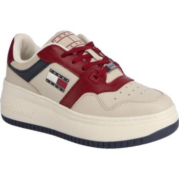 Tommy Hilfiger TJW RETRO BASKET FLATFORM Női teniszcipő, bézs, méret kép