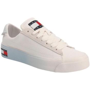 Tommy Hilfiger TOMMY JEANS LEATHER V.FLATFORM Rövid szárú női teniszcipő, fehér, méret kép