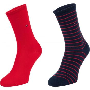 Tommy Hilfiger WOMEN SOCK 2P SMALL STRIPE Női zokni, piros, méret kép