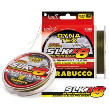 Trabucco Dyna-Tex Slk X8 SS 150 m 0,128 mm sötétzöld fonott zsinór kép