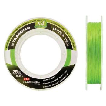 Trabucco Dyna-Tex X4 Power 150 m 0,084 mm lime sárga fonott zsinór kép