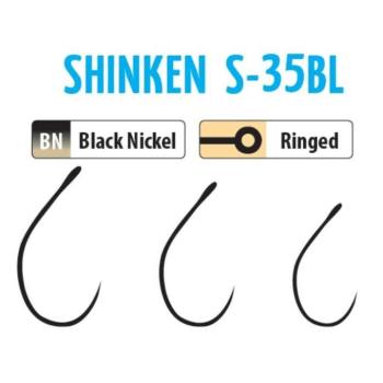 Trabucco Shinken Hooks S-35Bl Bn - 4 10db szakáll nélküli horog kép