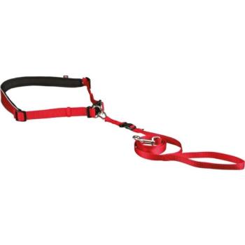 TRIXIE RUNNING BELT WITH LEASH S-M Kutyafuttató öv pórázzal, piros, méret kép