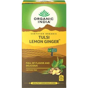  Tulsi LEMON GINGER Citrom Gyömbér, filteres bio tea, 25 filter - Organic India kép