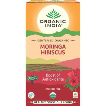 Tulsi MORINGA HIBISCUS, filteres bio tea, 25 filter - Organic India kép