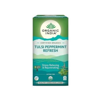 Tulsi PEPPERMINT REFRESH, filteres bio tea, 25 filter - Organic India kép