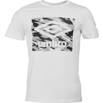 Umbro CAMO BOX LOGO GRAPHIC TEE Férfi póló, fehér, méret kép