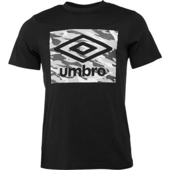 Umbro CAMO BOX LOGO GRAPHIC TEE Férfi póló, fekete, méret kép