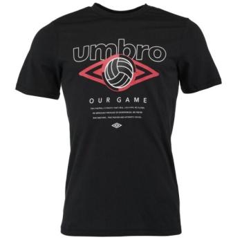 Umbro FW RETRO FOOTVALL GRAPHIC TEE Férfi póló, fekete, méret kép