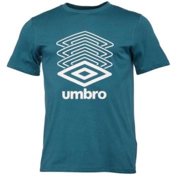 Umbro FW TERRACE LARGE LOGO GRAPHIC TEE Férfi póló, sötétzöld, méret kép