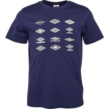 Umbro HISTORIC LOGOS GRAPHIC TEE Férfi póló, sötétkék, méret kép