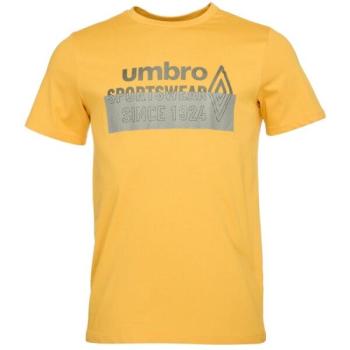 Umbro LINEAR BOX LOGO GRAPHIC TEE Férfi póló, sárga, méret kép