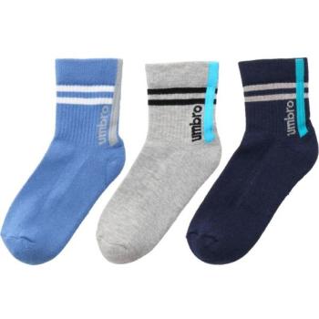 Umbro STRIPED SPORTS SOCKS JNR - 3 PACK Gyerek zokni, sötétkék, méret kép