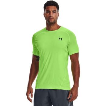 Under Armour HG ARMOUR FITTED SS Férfi rövid ujjú póló, világoszöld, méret kép