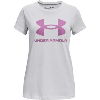 Under Armour LIVE SPORTSTYLE GRAPHIC SS Lány póló, szürke, méret kép