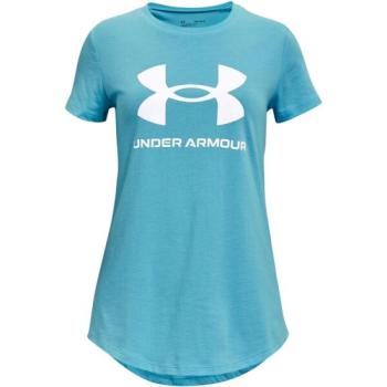 Under Armour LIVE SPORTSTYLE GRAPHIC SS Lány póló, türkiz, méret kép