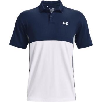 Under Armour PERFORMANCE BLOCKED POLO Férfi golf pólóing, sötétkék, méret kép