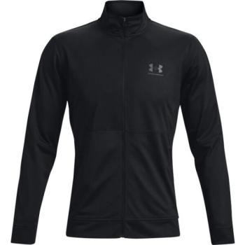 Under Armour PIQUE TRACK JACKET Férfi pulóver edzéshez, fekete, méret kép