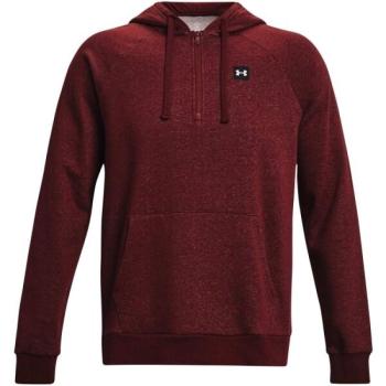 Under Armour RIVAL FLEECE 1/2ZIP HD Férfi pulóver, bordó, méret kép