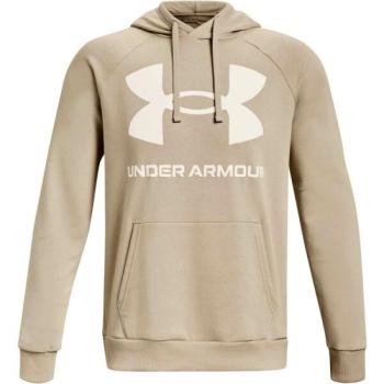 Under Armour RIVAL FLEECE BIG LOGO HD Férfi pulóver, bézs, méret kép