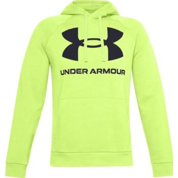 Under Armour RIVAL FLEECE BIG LOGO HD Férfi pulóver, fényvisszaverő neon, méret kép