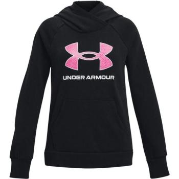 Under Armour RIVAL FLEECE BL HOODIE Lány pulóver, fekete, méret kép