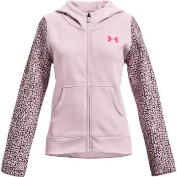 Under Armour RIVAL FLEECE FZ Lány pulóver, rózsaszín, méret kép