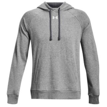 Under Armour RIVAL FLEECE HOODIE Férfi pulóver, szürke, méret kép