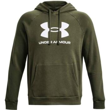 Under Armour RIVAL FLEECE LOGO HD Férfi pulóver, khaki, méret kép