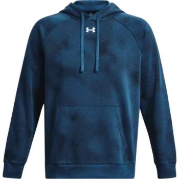 Under Armour RIVAL FLEECE PRINTED HD Férfi pulóver, sötétkék, méret kép