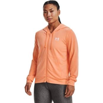 Under Armour RIVAL TERRY FZ HOODIE Női pulóver, narancssárga, méret kép