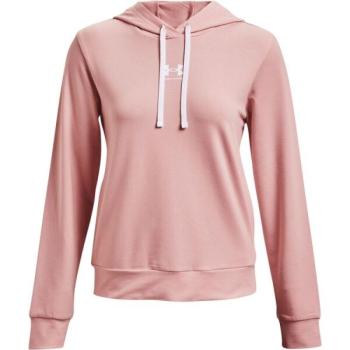 Under Armour RIVAL TERRY HOODIE Női pulóver, rózsaszín, méret kép