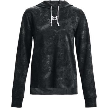 Under Armour RIVAL TERRY PRINT HOODIE Női pulóver, fekete, méret kép