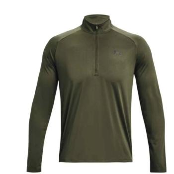 Under Armour TECH 2.0 1/2 ZIP Férfi felső, sötétzöld, méret kép