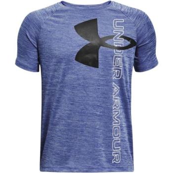 Under Armour TECH SPLIT LOGO HYBRID Fiú póló, kék, méret kép