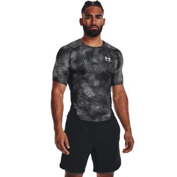 UNDER ARMOUR-UA HG Armour Prtd Comp SS-BLK Fekete XXL kép