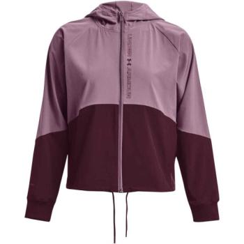 Under Armour WOVEN FZ JACKET Női kabát, lila, méret kép