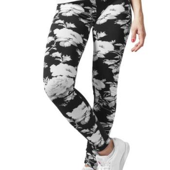 Urban Classics női Flower leggings, fekete kép