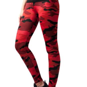 Urban Classics női leggings, red camo kép