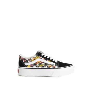 VANS-UA Old Skool Platform poppy checkerboard black/multi kép