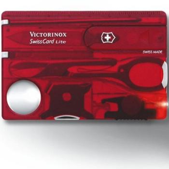 Victorinox Swiss Card Lite áttetsző piros kép