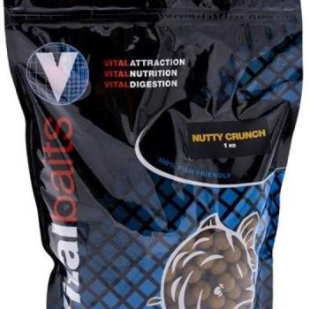 Vitalbaits Boilies Nutty Crunch 14 mm 1 kg kép