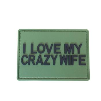 WARAGOD I love my crazy wife PVC rátét, zöld kép