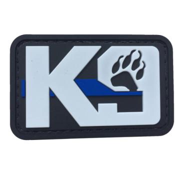 WARAGOD K9 Paw PVC rátét, fekete-fehér kép