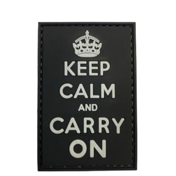 WARAGOD Keep Calm and Carry On PVC rátét kép