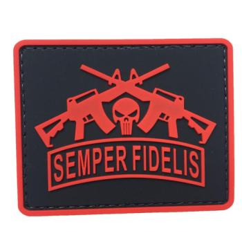 WARAGOD Semper Fidelis PVC rátét, piros kép