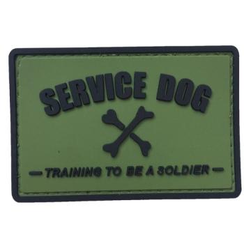 WARAGOD Service dog  PVC rátét, fekete-zöld kép