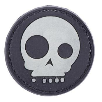 WARAGOD Tactical felvarró Funny Skull, fekete, 4cm kép